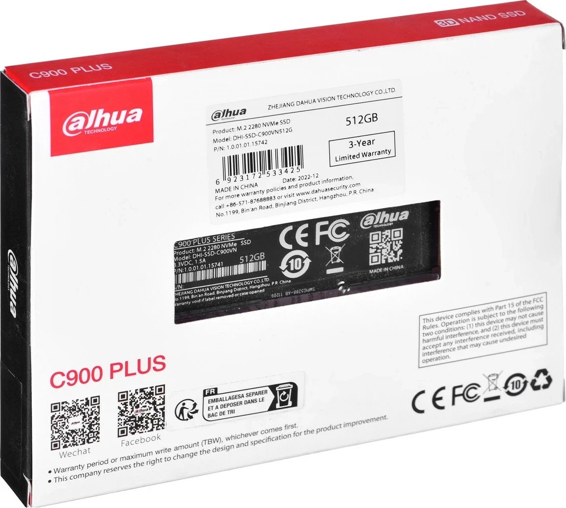 Disk SSD DAHUA DHI-SSD-C900VN512G 512 GB M.2