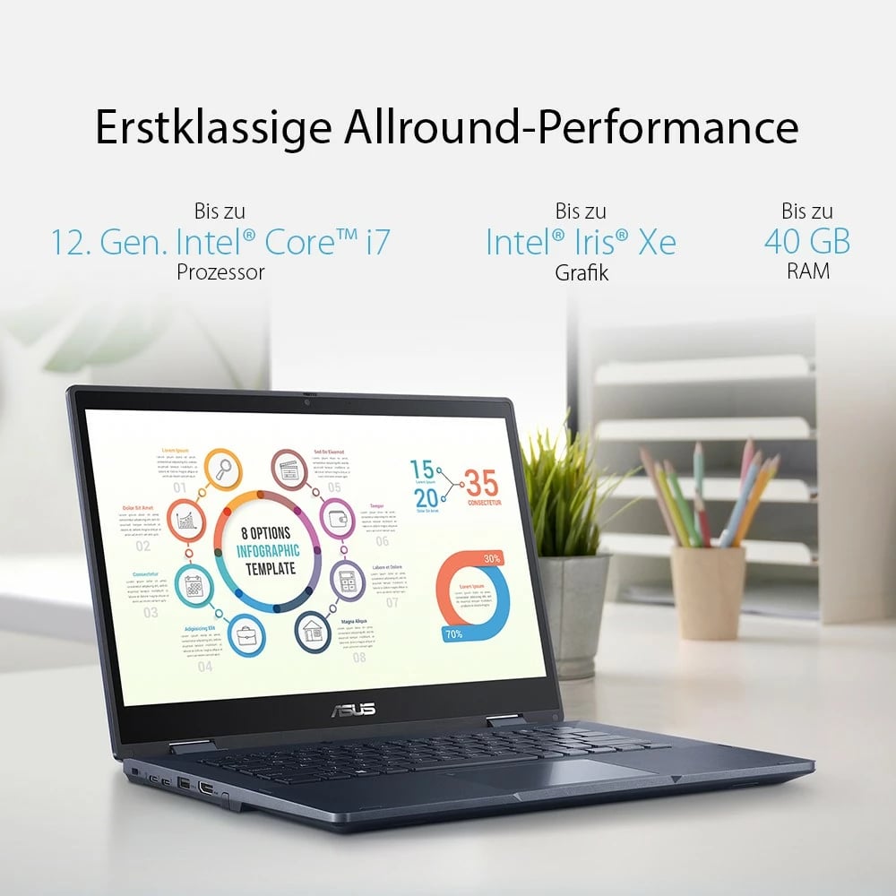 Laptop ASUS ExpertBook B3 Flip B3402FBA-LE0172X, Intel Core i5, 16 GB RAM, 512 GB SSD, Star Black