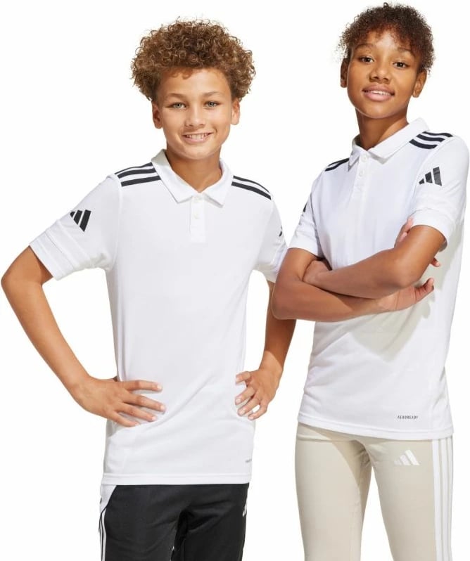 Maicë polo për fëmijë adidas, e bardhë