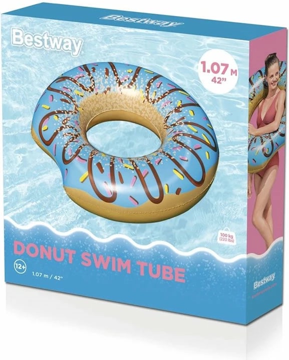 Rreth noti i fryrë, Bestway DONUT, 107 cm, për fëmijë 12+, blu