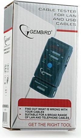 Testues kabllosh Gembird NCT-2, RJ45, RJ11, RJ12, USB, Gri