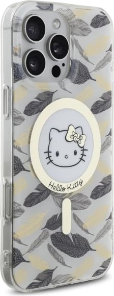 Mbështjellës Hello Kitty IML Golden Leaves MagSafe për iPhone 16 Pro Max, Bardhë