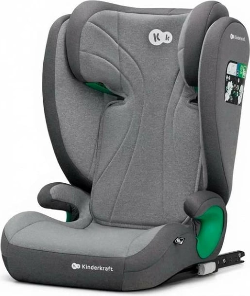 Ulëse makine për fëmijë Kinderkraft JUNIOR FIX 2 i-Size, 100-150 cm, Gri