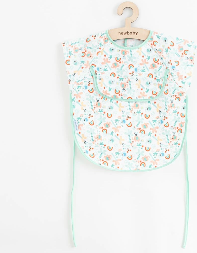 pallomë-përparëse bebe, New Baby, 42x35 cm, poliester, rezistente ndaj ujit, ngjyrë e gjelbër