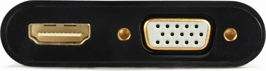 Pështatës Gembird HDMI to HDMI,VGA, i zi 
