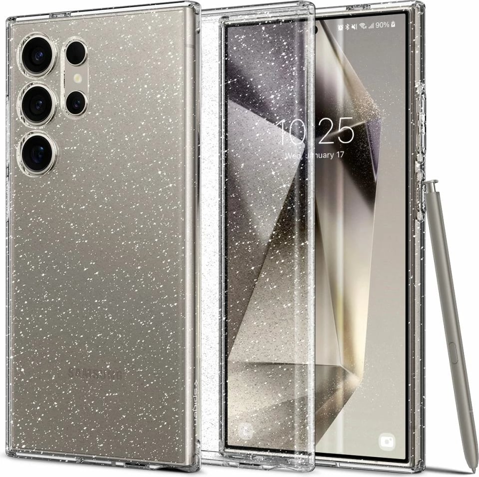 Mbështjellës Spigen Liquid Crystal për Samsung Galaxy S24 Ultra, Transparent me shkëlqim