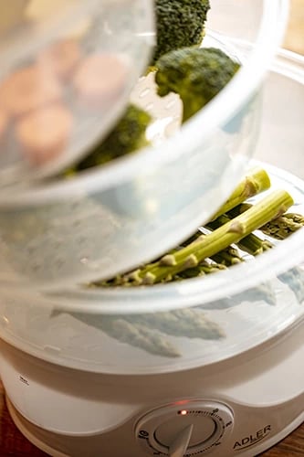 Gatues me avull elektrik, Adler AD 633, 800 W, 9 L, 3 shtresa, i bardhë