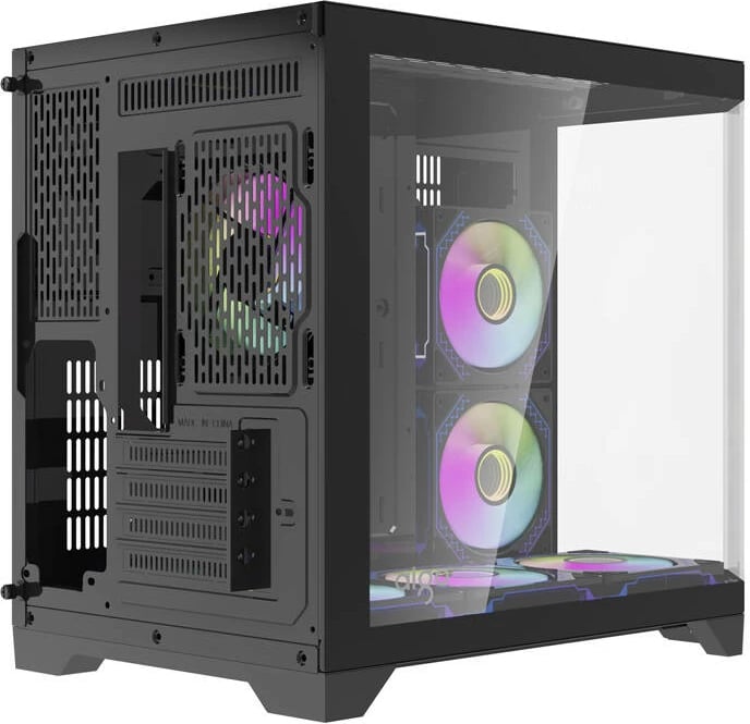 Kasë Darkflash FT418 me 6 ventilatorë aRGB, Mini Tower, e zezë