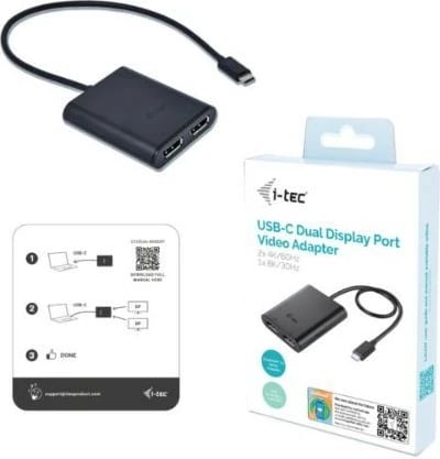 Docking station i-tec C31DUAL4K60DP, USB-C, 2x DisplayPort, i zi