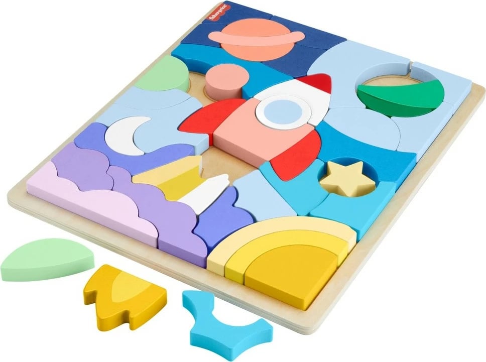 Puzzle druri Fisher Price HXY42, 42 pjesë, Hapësirë