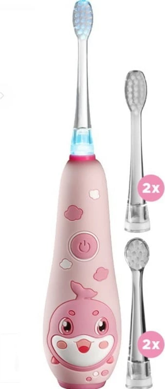 Furçë dhëmbësh elektrike Concept Baby KIDO SMILE ZK3010, sonike, për fëmijë 1-5 vjeç, Rozë, set me 4 koka