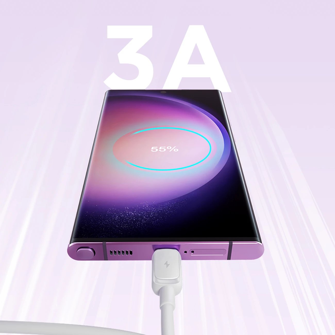 Kabllo Joyroom Multi-Color Series A14, USB-A / USB-C, 1.2m, Bardhë