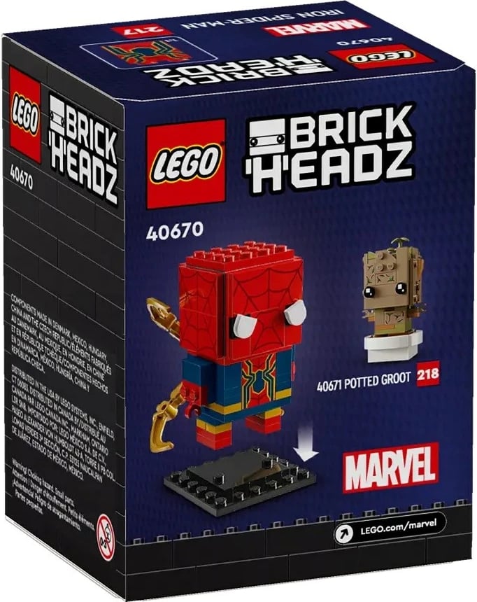 Lodra LEGO BrickHeadz Iron Spider-Man, 94 pjesë