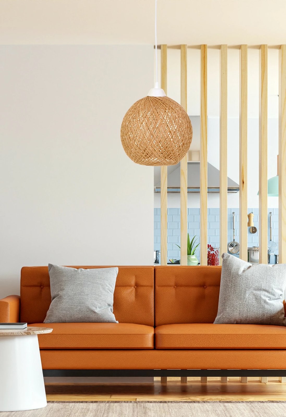 Llambë tavani prej jute, Opviq, 190 - JE, ecru dhe kafe