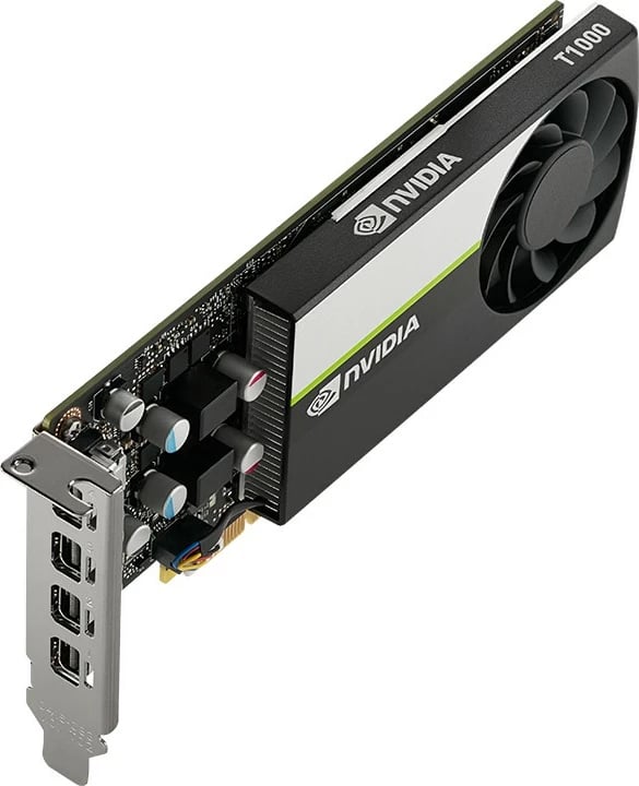Kartelë grafike PNY NVIDIA T1000, 4 GB, GDDR6, PCI Express x16 3.0, e zezë/gri