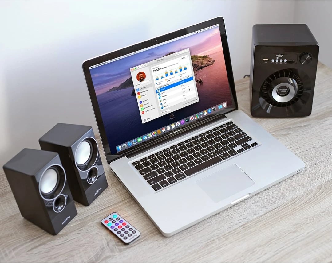 Set altoparlantësh Audiocore AC910, 10 W, PC / Laptop, Bluetooth, e zezë