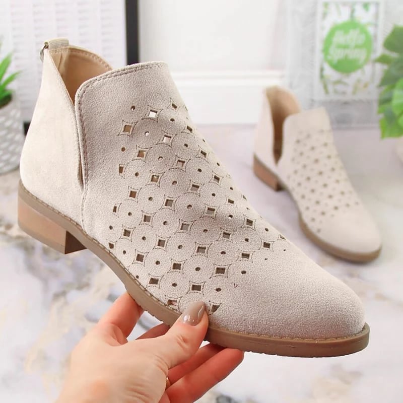 Çizme për femra M.Daszyński, bezhë