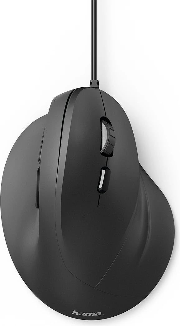 Maus Hama EMC-500, me kabllo, ergonomik, vertikal, i zi