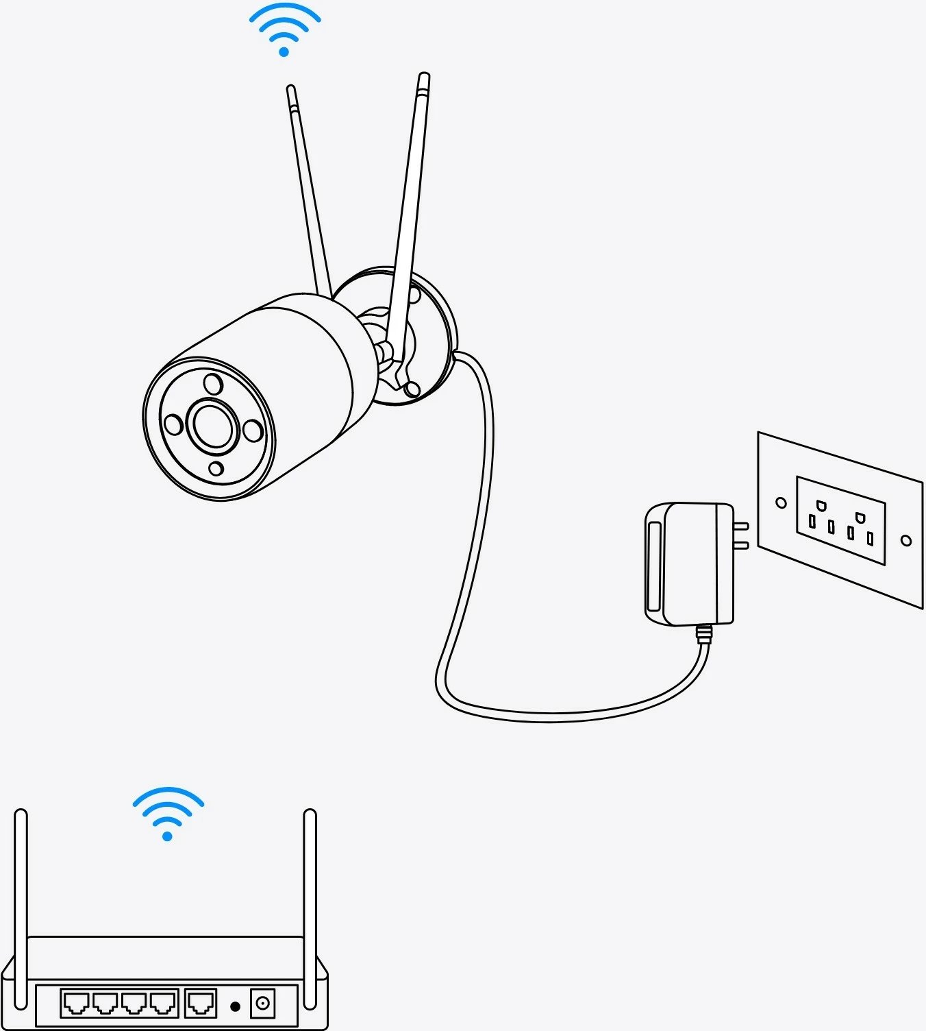Kamerë sigurie Reolink W330, 4K, Wi-Fi 6, natë me ngjyra, bardhë