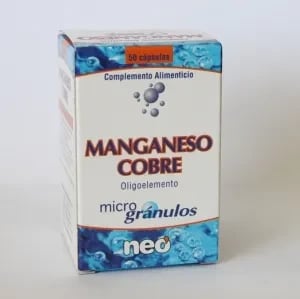 Suplement ushqimor NEO Microgranulos Manganeso Cobre 50 kapsula