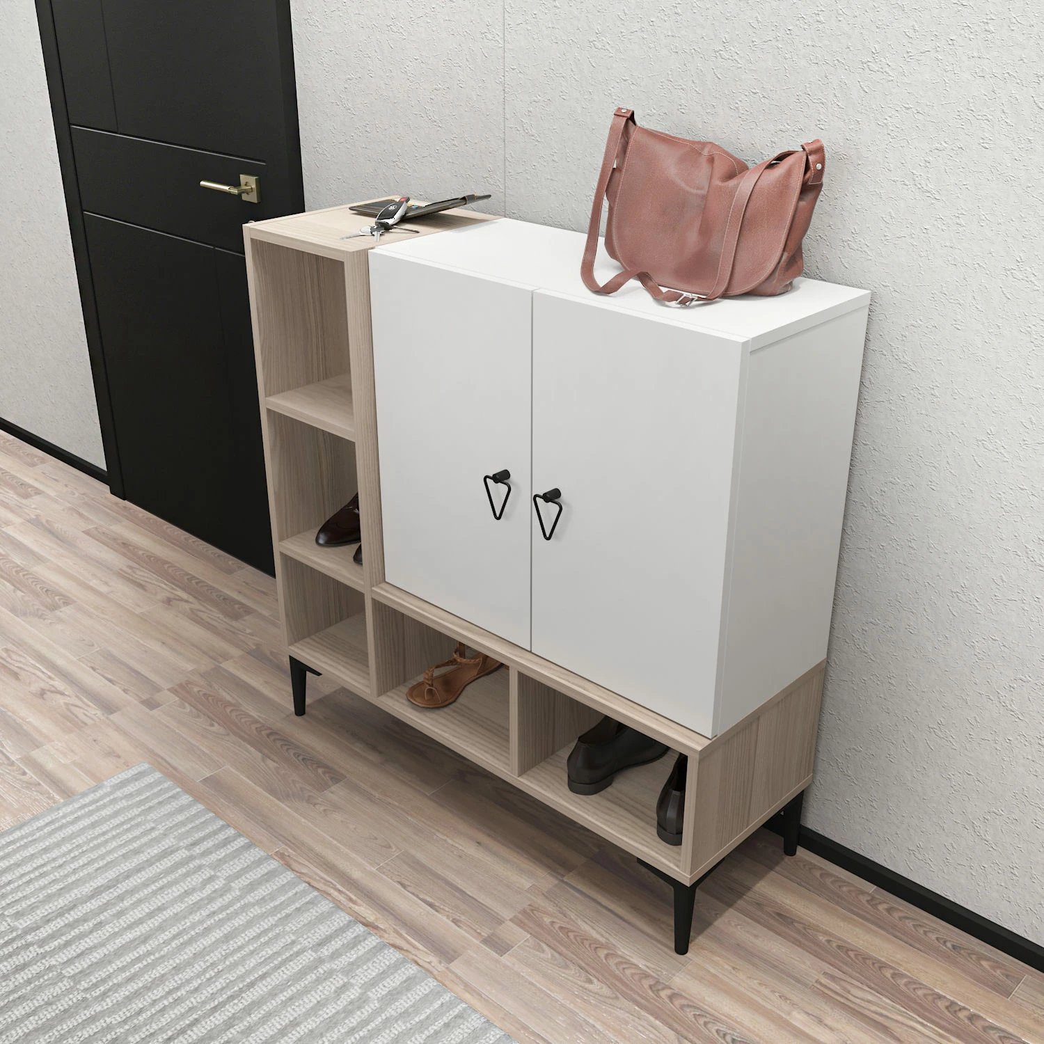 Konsol Skye Decor, platin e bardhë, Cordoba