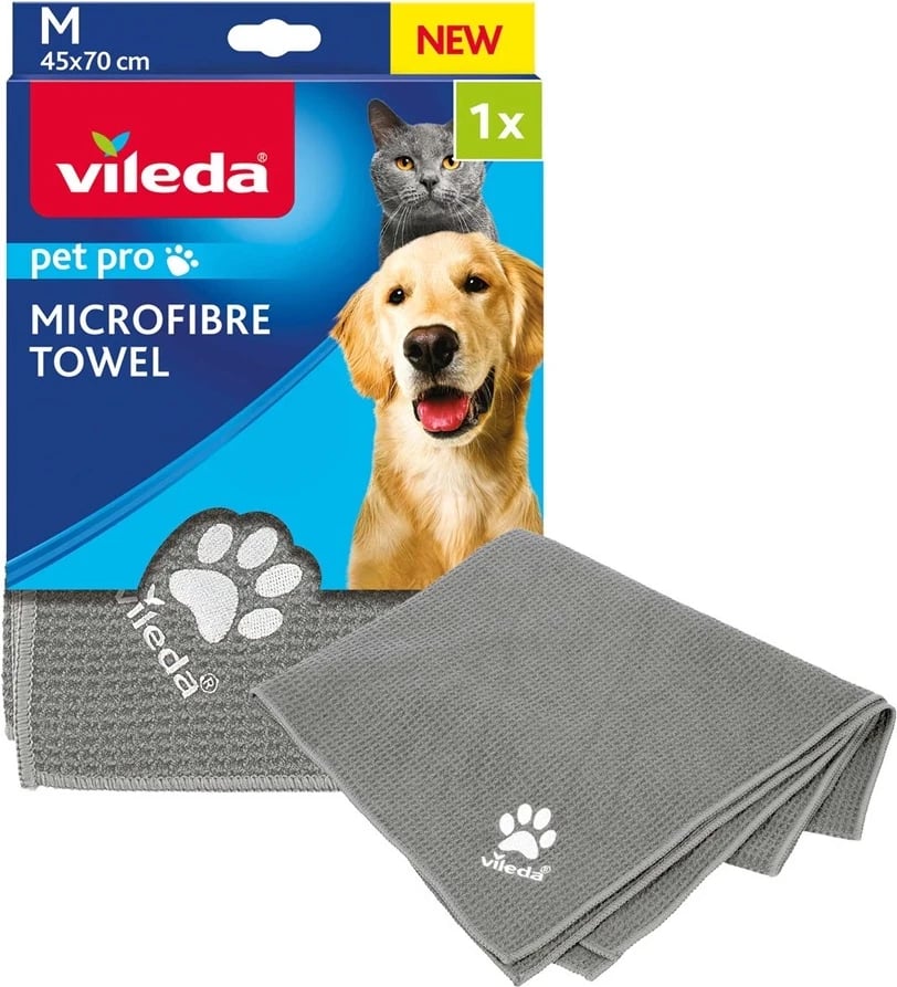 Peshqir për kafshë Vileda PET PRO M, hiri