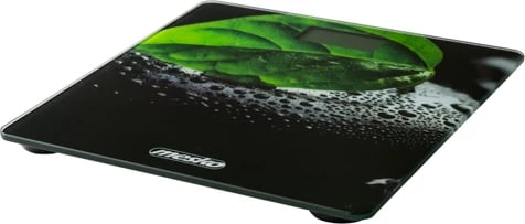 Peshore banjoje digjitale, Adler MS 8149, 150 kg, LCD, platformë qelqi 6 mm, e zezë