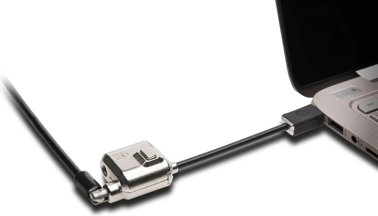 Kensington MiniSaver Lock, 1.8 m, çelës, çelik karboni, e zezë