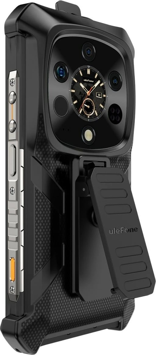Mbështjellës Ulefone Armor 28 Ultra/28 Ultra Thermal, plastikë, me karabiner dhe klips, i zi