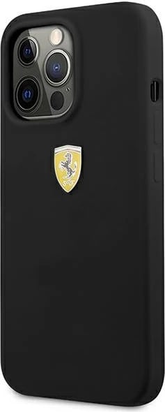 Mbështjellës Ferrari FESSIHCP13XBK për iPhone 13 Pro Max 6.7", silikon, zi