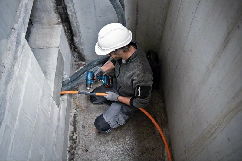 Pistoletë termike Bosch GHG 18V-50 Professional, pa kabllo, 2 nivele temperature, LED, blu