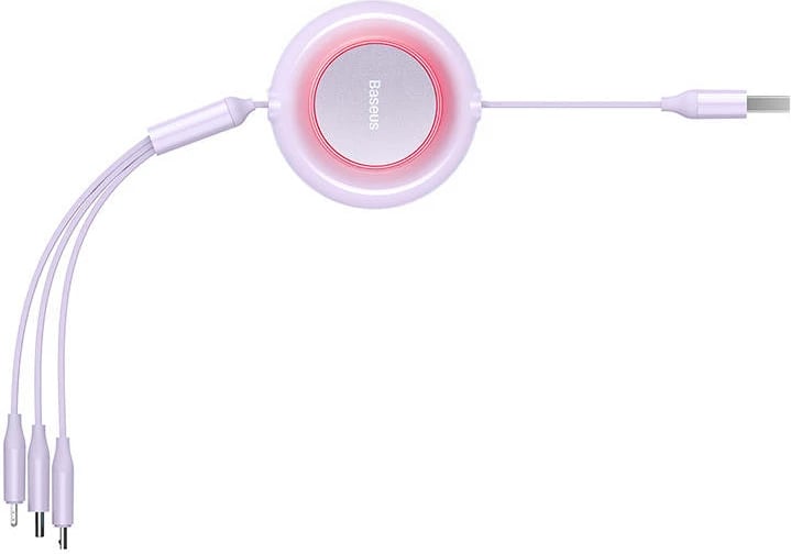 Kabllo 3-në-1 Baseus Bright Mirror 2, 1.1m, 3.5A, Purple