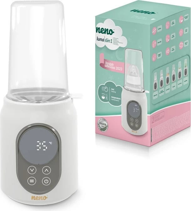 Sterilizues dhe ngrohës Neno Luna 6-në-1, me ekran LED, Gri