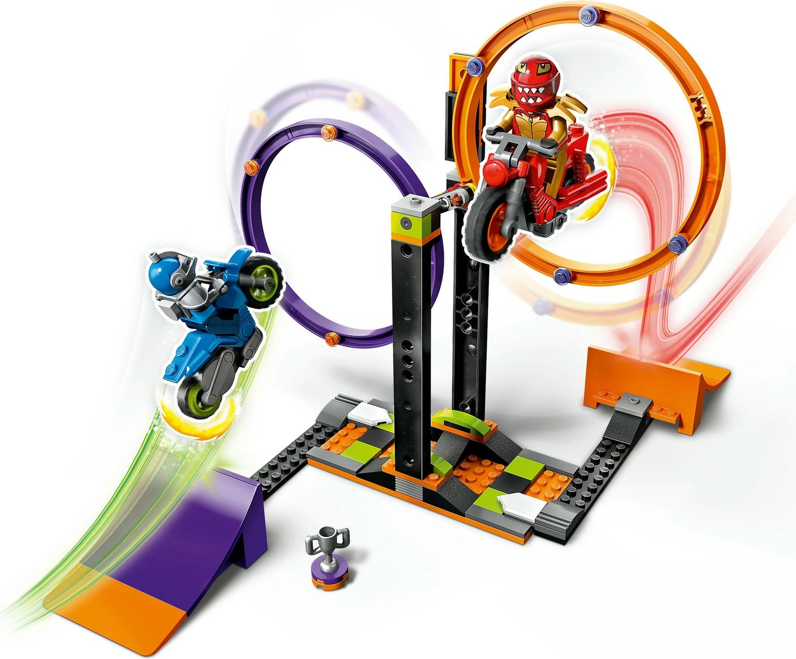 Set ndërtimi LEGO City Spinning Stunt Challenge 60360, 117 pjesë, shumëngjyrëshe