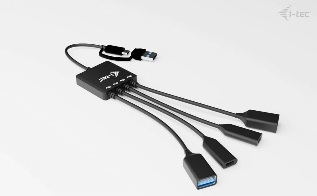 HUB kabllor I-Tec USB-C/USB-A 4 porta 3.2 Gen 1, i zi
