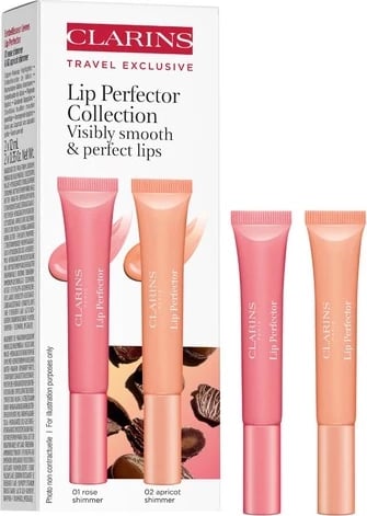 Set buzëkuq Clarins Natural Lip Perfector, 2 copë