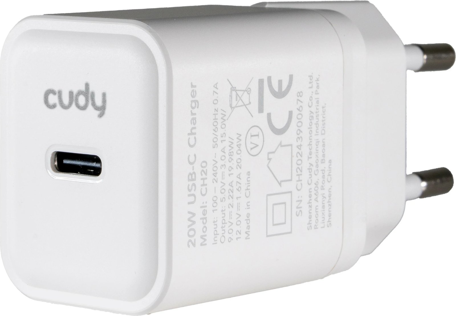 Karikues Cudy 20W USB-C, EU Plug