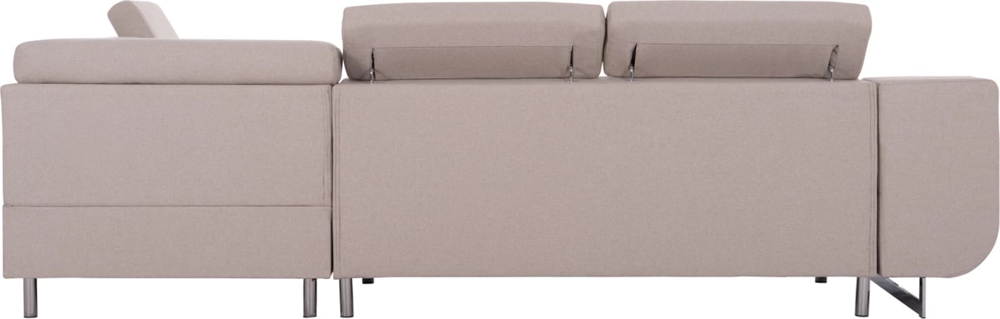 Kënd-sofë me hapësirë për depo, Encore FH3301.03R, material bezhë, 285x205x90cm