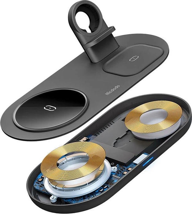 Karikues wireless Mcdodo CH-7061 3 në 1, 15W, i zi