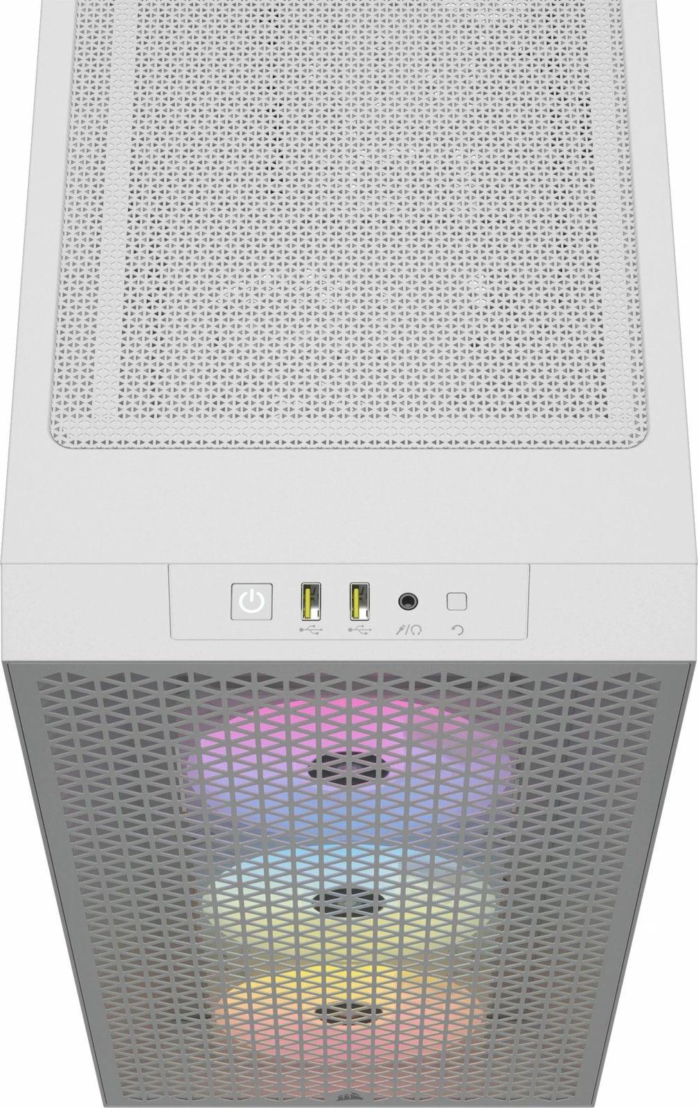 Kasë Corsair 3000D RGB Airflow, midi tower, ATX, e bardhë