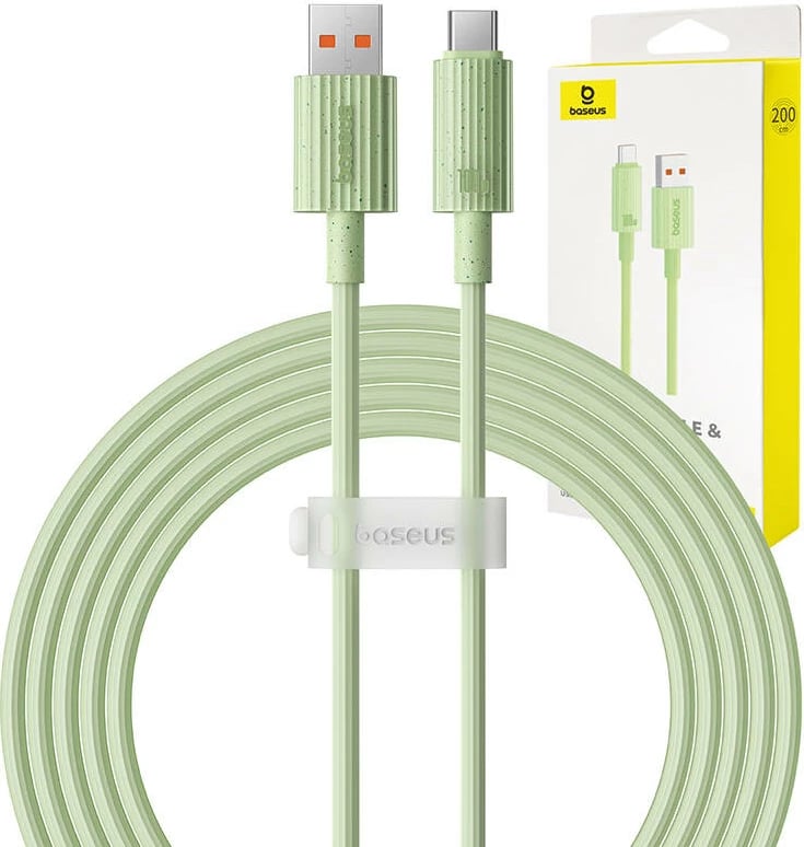 Kabllo karikimi i shpejtë Baseus Habitat Series, USB në USB-C, 2m, 100W, gjelbër