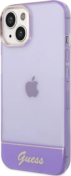 Mbështjellës Guess GUHCP14MHGCOU për iPhone 14 Plus 6.7", vjollcë, hardcase translucent