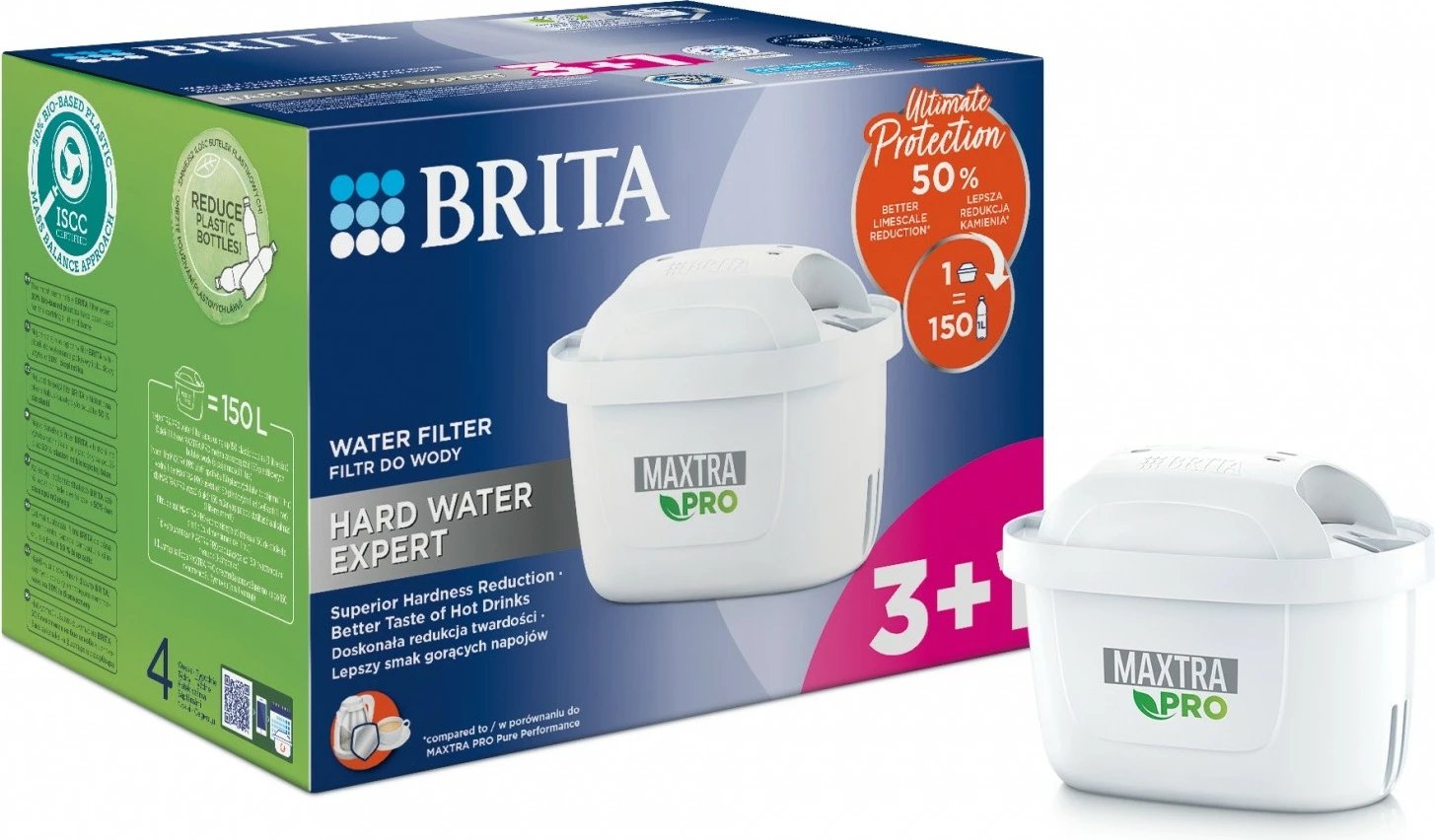 Kartridh filteri uji Brita Maxtra PRO Hard Water Expert 3+1 copë Kartridh filteri uji Brita Maxtra PRO Hard Water Expert 3+1 copë