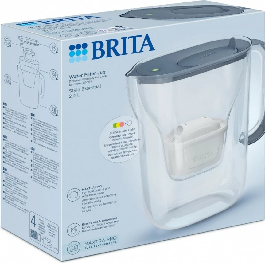 Ibrik filtrues uji Brita Style Essential 2.4L, grafit Ibrik filtrues uji Brita Style Essential 2.4L, grafit