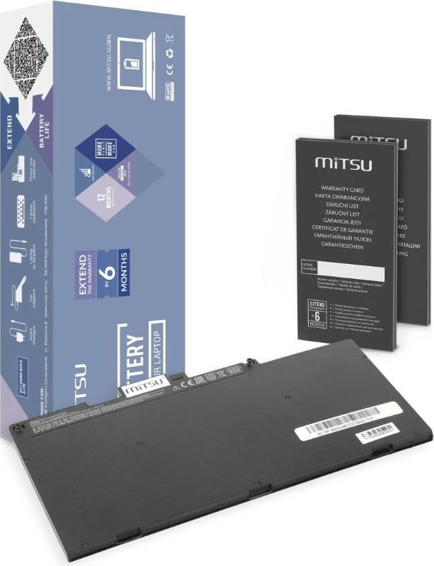 Bateri laptop Mitsu BC/HP-840G4, për HP EliteBook 745 G4, 755 G4, 840 G4, 850 G4, ZBook 14U G4, 15U G4, 4420 mAh, Li-poly, E zezë