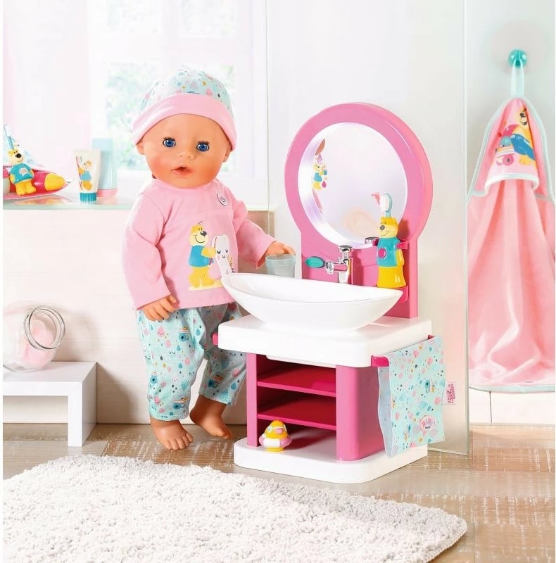 Set aksesorësh Baby Born Toothbrushing Vanity, Zapf, 827093-116719, shumëngjyrësh