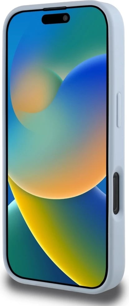 Mbështjellës Guess Grained Big 4G Logo Small Classic Logo për iPhone 16 Pro, kaltër