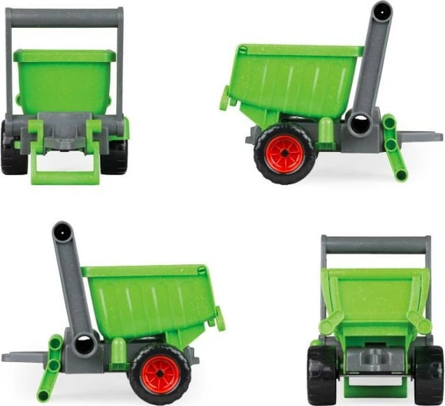 Rimorkio lodër Lena EcoActives, plastikë-dru, 23cm, për djem, e gjelbër/gri/kuqe/zezë Rimorkio lodër Lena EcoActives, plastikë-dru, 23cm, për djem, e gjelbër/gri/kuqe/zezë