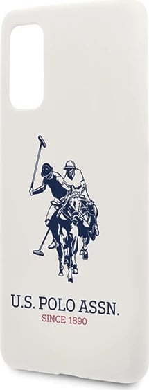 Mbështjellës U.S. Polo Assn. USHCS62SLHRWH Silicone për Samsung Galaxy S20, i bardhë