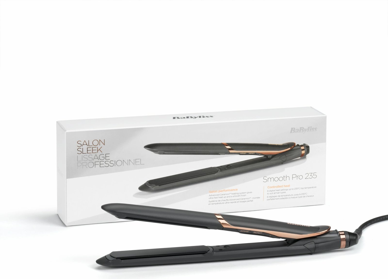 Hekur flokësh BaByliss ST394E Smooth Pro 235, e zezë